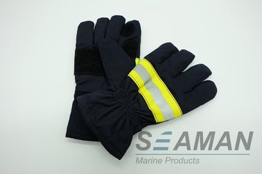 Fogo marinho do equipamento da luta contra o incêndio da segurança - luvas retardadoras do bombeiro do salvamento do algodão